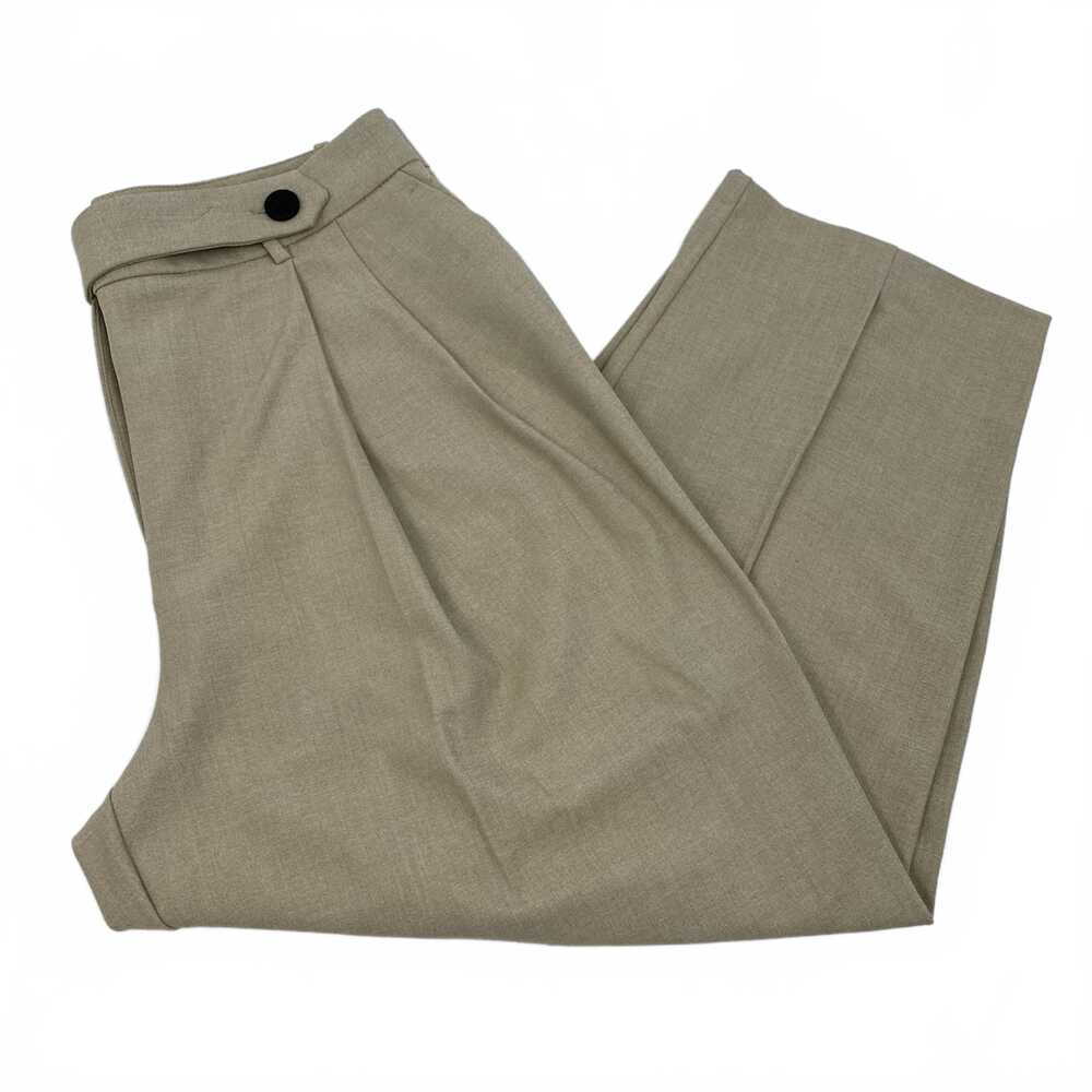 Zara Beige Tapered Pleated Trousers | Womens XL